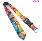 Best Heat Transfer Print Dye Sublimation Lanyards , Flat Polyester Lanyard for sale