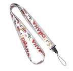 Best Grey Personalised Mobile Phone Lanyard , Durable Eco Friendly Lanyard for sale