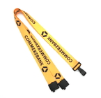 Best 2 Sides Yellow Dye Sublimation Lanyards Neck Strap Pantone Colored NL-14 for sale