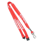 Best Red Personalized Tubular Screen Printed Lanyards For School / Business Conference for sale