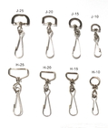 China Swivel J Hook Lanyard Accessories Aluminum / Copper Material For Dog Clips distributor