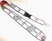 Best CMYK Heart Transferred Dye Sublimation Flat Polyester Lanyard With Plastic Buckle for sale