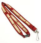 Best Red Custom Breakaway Lanyards Yellow Logo J Hook Safety Breakaway Name Badge Lanyard for sale