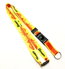 Best Yellow Red Dye Sublimation Lanyards Sport Competition Activity Event Key Ring for sale