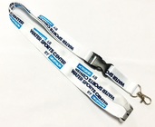 Best White dye sublimated lanyards Metal Hook Plastic Safety Buckle Safety Breakaway for sale
