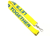 Best Yellow Background Safety Neck Lanyards , Custom Printed Lanyards For Running Event Competition for sale