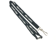 Best Black Name Badge Lanyard , Custom Breakaway Lanyards J Hook Decorated Attachments for sale