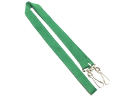 China Blank Double J Hooks Custom Printed Lanyards 15mm Wide For Staff ID Card Green Background distributor