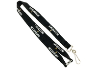Best Swivel Hook Black Personalised Neck Strap , Neck Key Strap With Silk Screen Printing for sale
