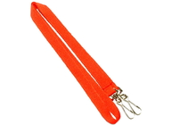 China Red Polyester Safety Neck Lanyards Blank Double Attachments Size 900*15mm distributor