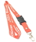 Office Promtional Polyester Custom Id Lanyards , White Logo Id Card Holder Neck Strap supplier