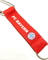 Red Durable Carabiner Key Chain With Silk - screen Printing Logo Polyester Lanyard supplier