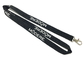 Metal Hook Black Print Custom Polyester Lanyards For Business Activity Event supplier