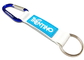 White Lanyard Sewing Rubber PVC Logo Custom Carabiner Keychain For Simple Brand supplier