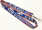cheap Dye Sublimation Custom Printed Lanyards J Hook For Sports / Camping / Travelling