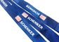 Blue Logo Nylon Neck Strap Both Sides Metal Hook Safety Breakaway 900*20 Mm supplier