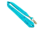 Blue Green Custom Polyester Lanyards Bulldog Metal Clip Clamp Accessories supplier