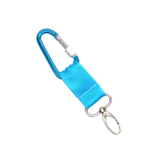Nylon Blue Personalized Metal Carabiner Clips For Climbing / Outing Exploring