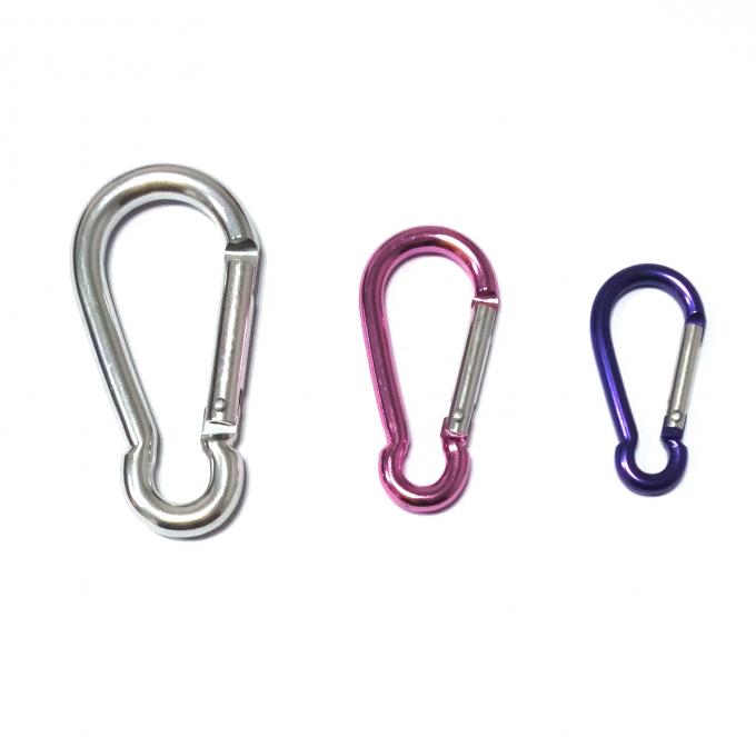 Engraving Logo 8 Shape Climbing Carabiner Clips , Mountain Climbing Hooks