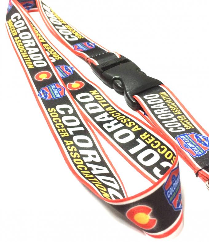 Colorful Dye Sublimation Heat Transfer Lanyard With Plastic Buckle