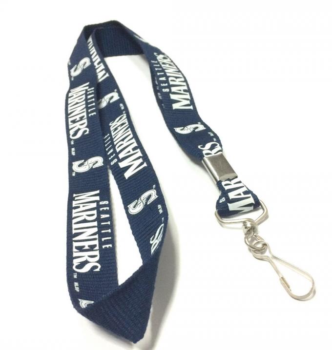 Custom Polyester Name Badges Keychain Necklace Strap With Swivel J Hook