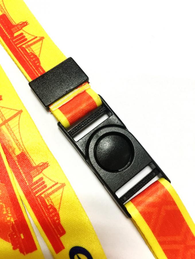 Yellow Red Dye Sublimation Lanyards Sport Competition Activity Event Key Ring