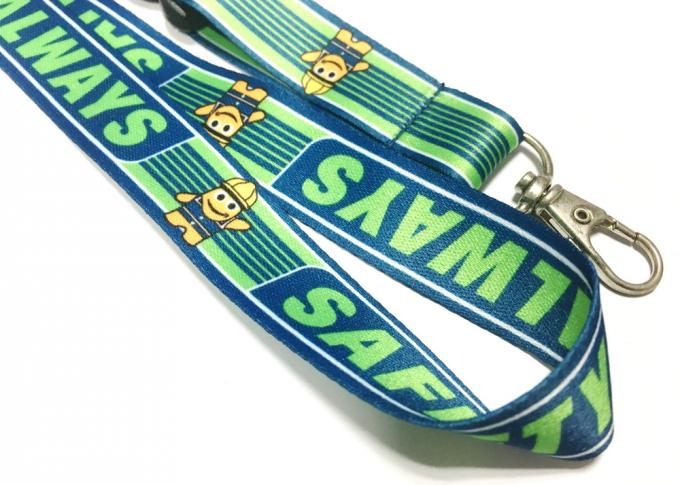 Company Brand Logo Dye Sublimation Lanyards Safety Break Safety Buckle Metal Hook