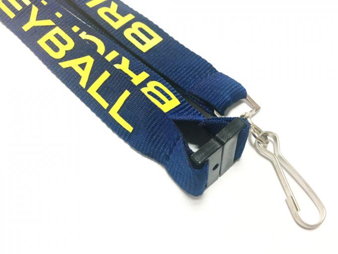 Flat Custom Polyester Lanyards , Cell Phone Holder Lanyard With Professional Design