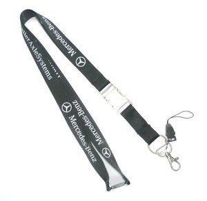 Customized Black Cell Phone Neck Lanyard , Smartphone Neck Strap With Company Logo supplier