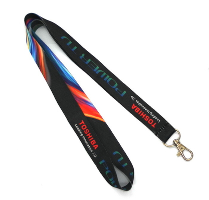 China Print Logo Dye Sublimation Double Sided Lanyard Personalised , Name Badge Lanyard distributor