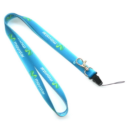 China Dye Sublimation Mobile Phone Lanyard Printed Pantone Colored 15 MM Width distributor