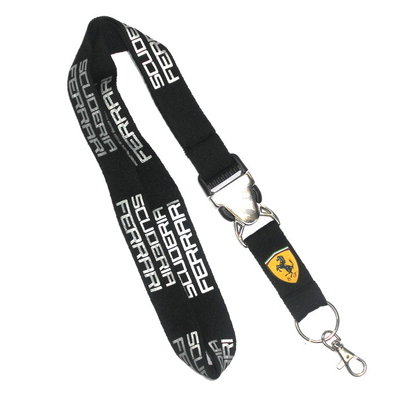 China SL-8 White Print Logo Custom Polyester Lanyards Neck Straps For Name Badge distributor