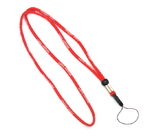 China Metal Ring Hook Name Tag / ID Card Lanyards Rope Cord 5MM Diameter With Simply Logo distributor