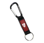 China PVC Rubber Label Custom Carabiner Keychain Clips Environmental Protection distributor