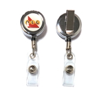 Best Round Retractable Metal Badge Reel Personalized Environmental Protection for sale