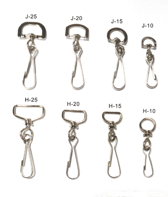 Best Swivel J Hook Lanyard Accessories Aluminum / Copper Material For Dog Clips for sale