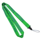 Best Silk Screen Cell Phone Neck Lanyard Customised , Green Flat lanyards for sale