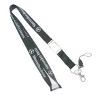 Customized Black Cell Phone Neck Lanyard , Smartphone Neck Strap With Company Logo for sale