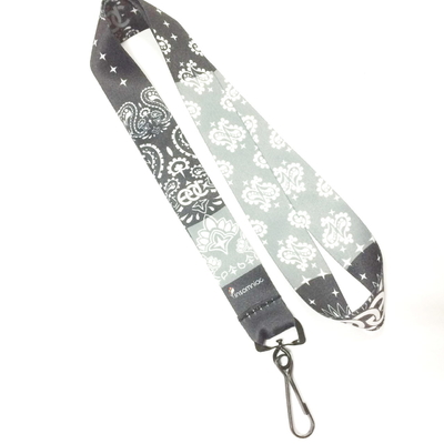 China Patone Color Dye Sublimation Lanyard , Black And White Heat Transfer Lanyard distributor