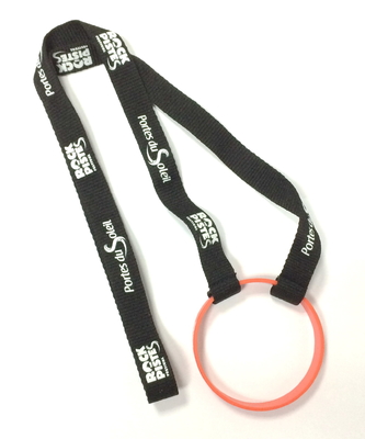 China Custom Polyester Breakaway Neck Lanyards With Silicone Wristband distributor