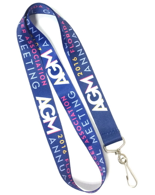 China Fashional Dye Sublimated Custom Keychain Neck Strap With Swivel J Hook distributor