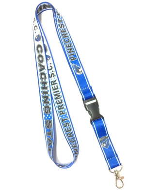 China Coaching Staff Heat Transfer Custom Printed Lanyards , Football Event Dye Sublimated Lanyards distributor