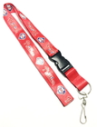 China 3 Color Cool Red Nylon Neck Key Strap With Colorful Logo J Hook Key Ring distributor
