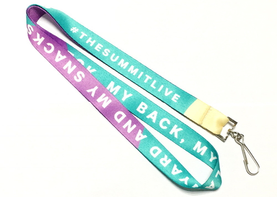 China Dye Sublimation Heat Transfer Lanyards CMYK Color J Hook For Party / Concert distributor