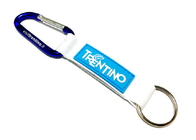 White Lanyard Sewing Rubber PVC Logo Custom Carabiner Keychain For Simple Brand for sale