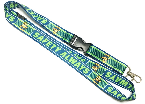 China Company Brand Logo Dye Sublimation Lanyards Safety Break Safety Buckle Metal Hook distributor