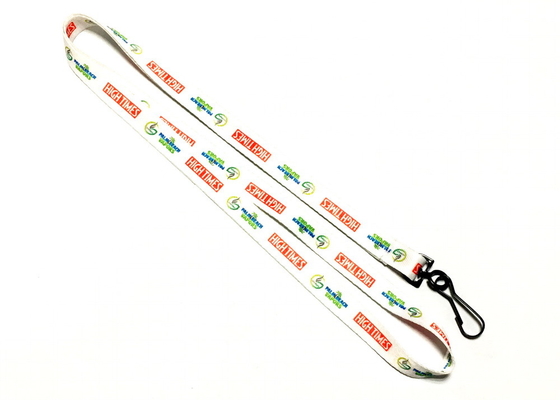 China White Background Nylon Dye Sublimation Lanyards Both Sides Logo 900*10mm distributor