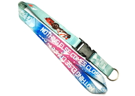 Best Colorful Design Dye Sublimation Lanyards , Custom Printed Lanyards Safety Buckle Key Ring for sale