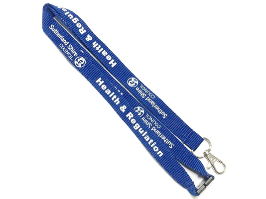 China Staff Accessories Custom Polyester Lanyards , Safety Breakaway Lanyard Simply Printing Logo distributor