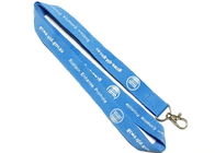 Best Blue Metal Hook Custom Polyester Lanyards Trade Export Environmental Protection for sale